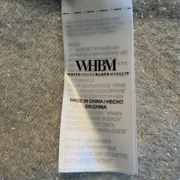 WHBM Metallic Tinsel Trim Sweater NWT - Picture 7 of 10